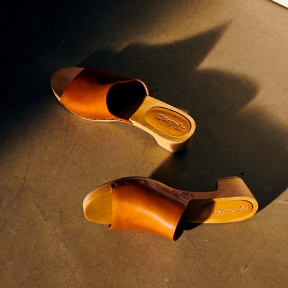 NWOB Madewell Evelyn Slide Clog Leather Sandal